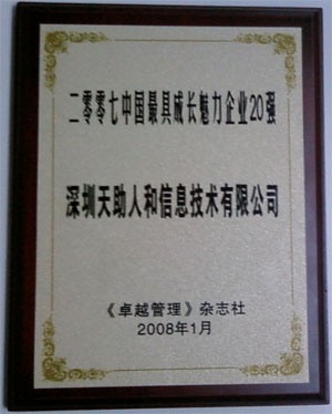 中國企業最具成長魅力企業20強